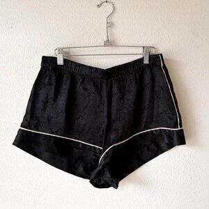 Victoria's Secret black and pink satin sleepwear shorts women's medium